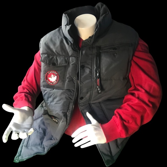 Other - Men's Canada weather gear  Gray and Red Puffer Jacket